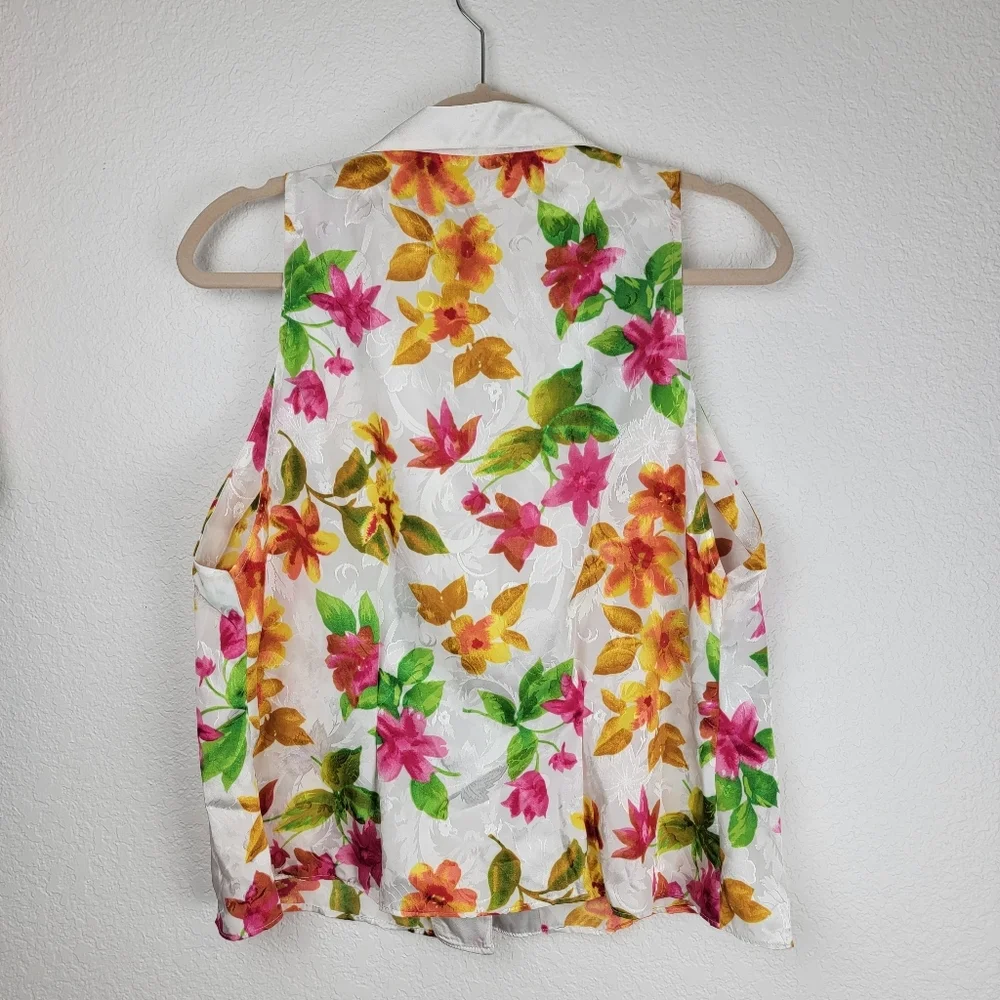 NWOT Vintage Victoria Secret Gold Label Matching Sleepwear Set Floral Large